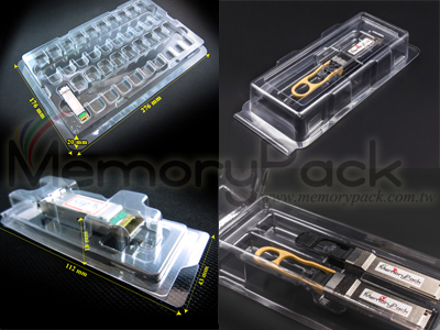 transceiver accessories packaging plastic box clamshell label 